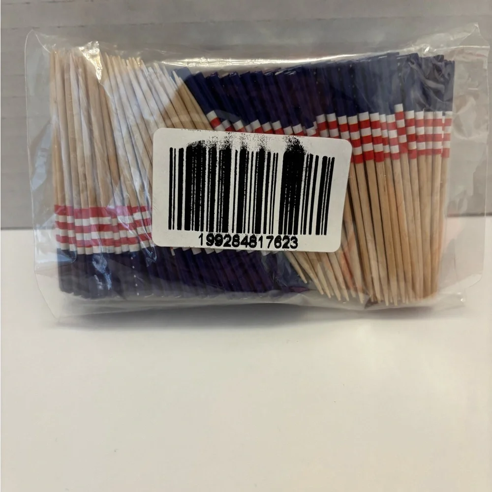 American Flag Toothpick Cupcake Toppers, 200 count